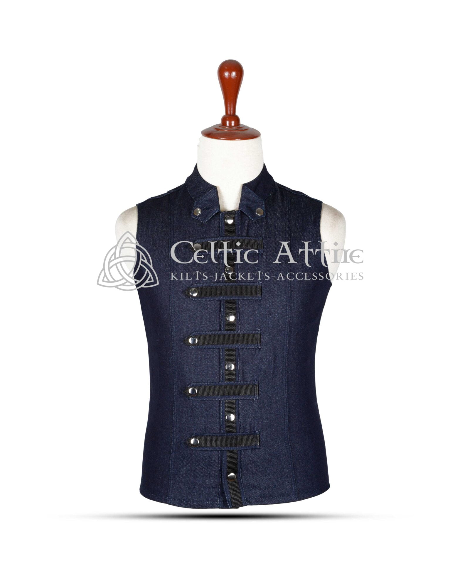 Blue Denim Punk Rock Vest