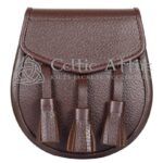Brown Leather Scottish Kilt Day Sporran