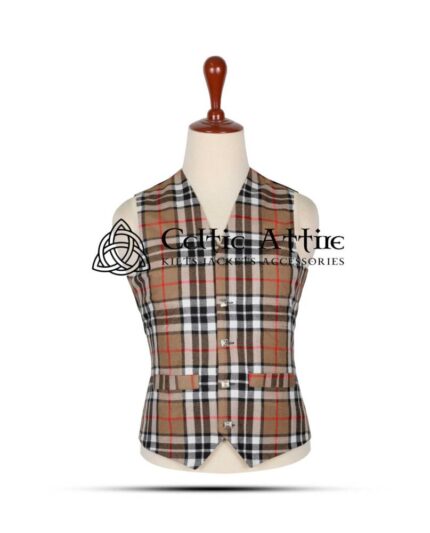 Camel of Thompson Tartan Waistcoat