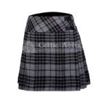 Gray Watch Tartan Women Knee Skirt
