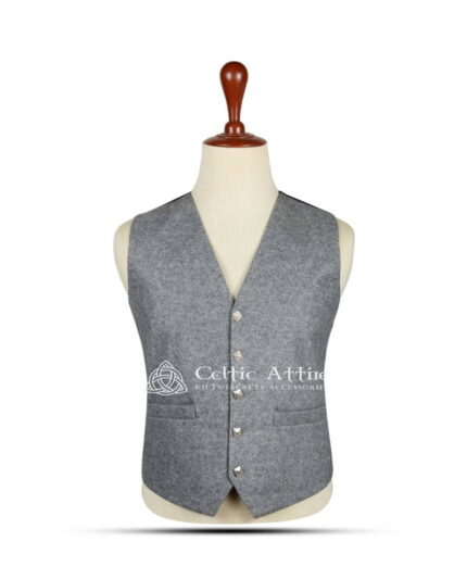 Argyll Waistcoat in Gray Wool