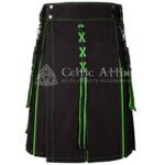 Green Black Hybrid Utility Kilt