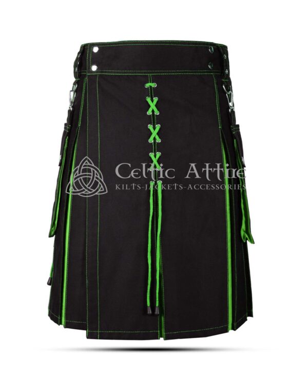 Green Black Hybrid Utility Kilt