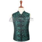 Green Brocade Gothic Vest