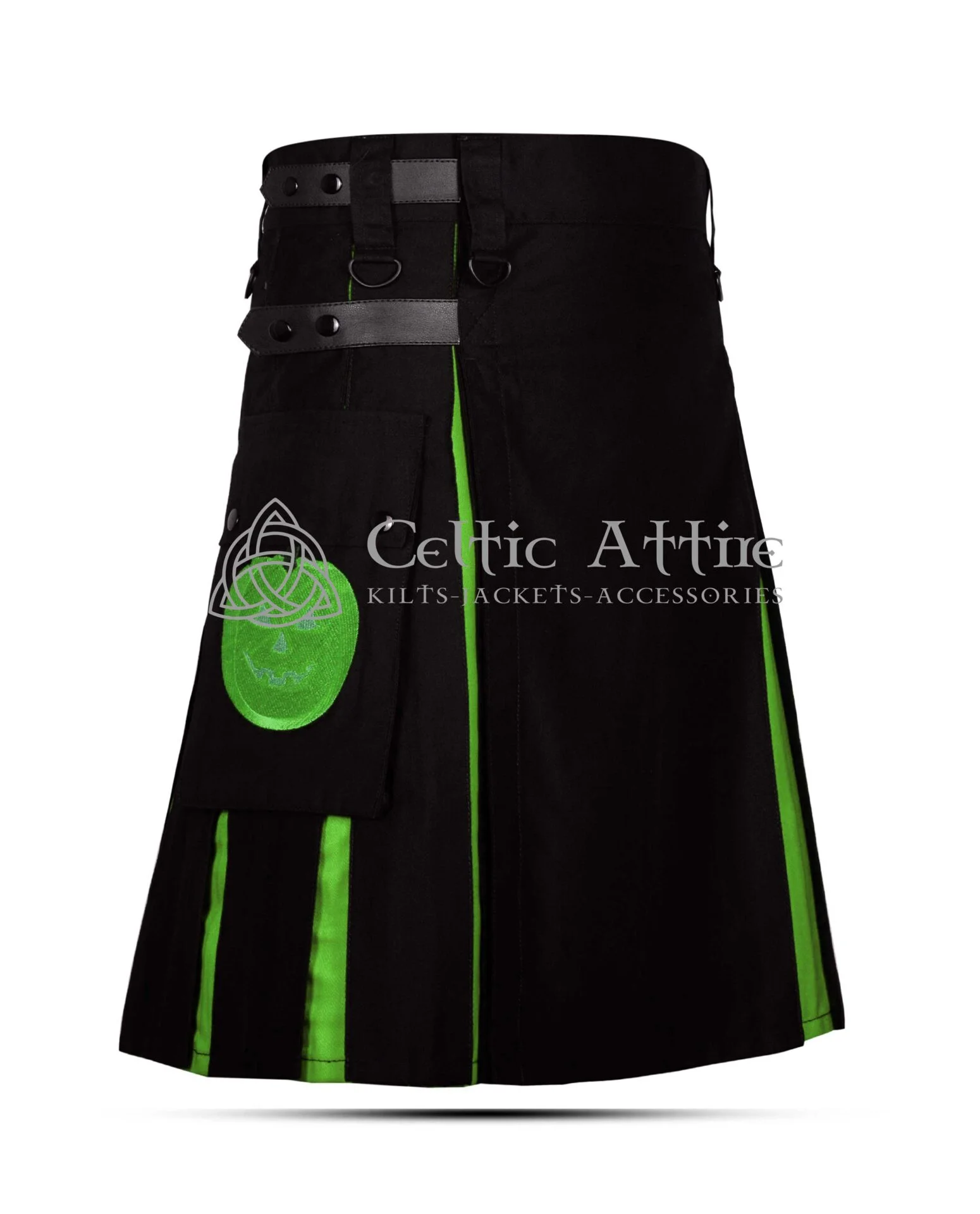 Green Halloween Theme Cotton Hybrid Kilt