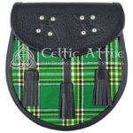 Irish-Tartan-Leather-Sporran-for-Krewe-of-Shamrock