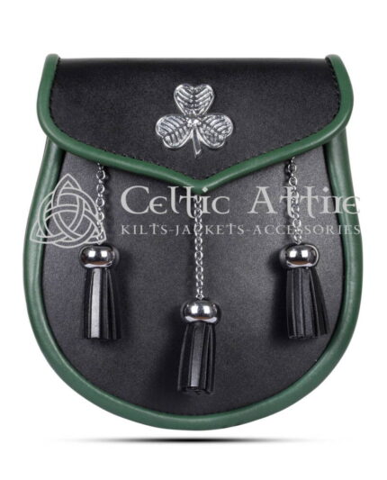 Krew-of-Shamrock-Black-Leather-Day-Sporran