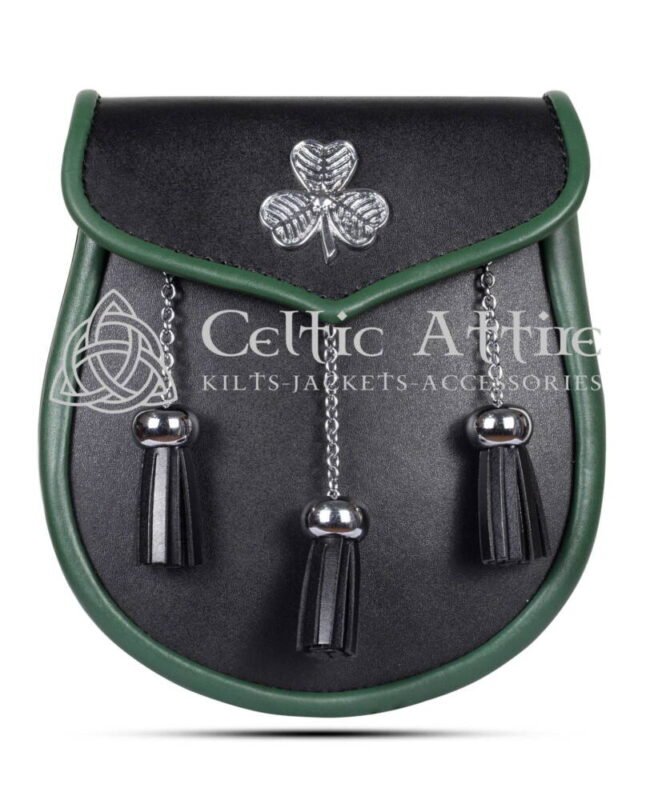 Krew-of-Shamrock-Black-Leather-Day-Sporran