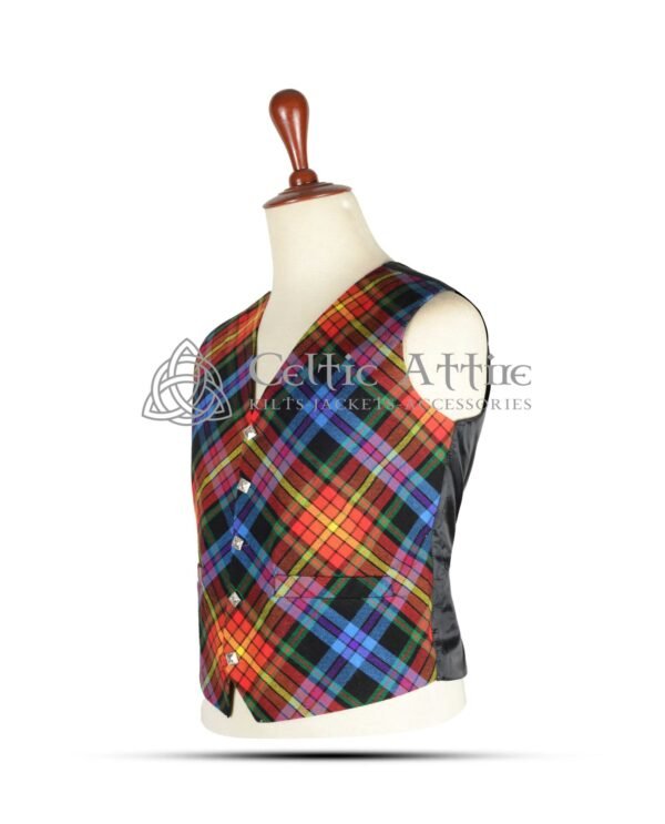 LGBTQ Pride Tartan Vest Bias Cut