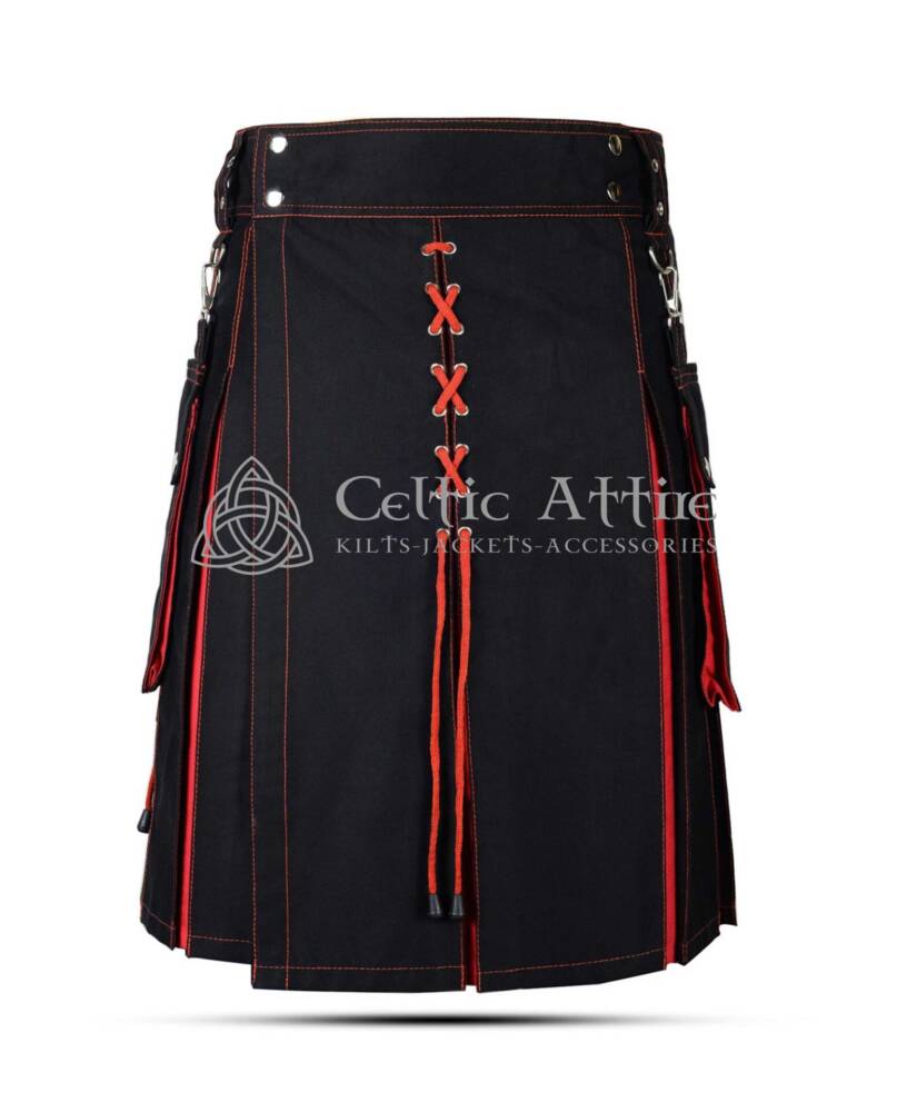 Red-Black-Hybrid-Utility-Kilt-Back-View