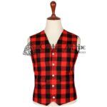 Red Black Rob Roy Tartan Waistcoat
