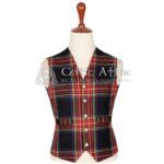 Stewart Black Tartan Waistcoat