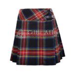 Stewart Black Tartan Women Skirt
