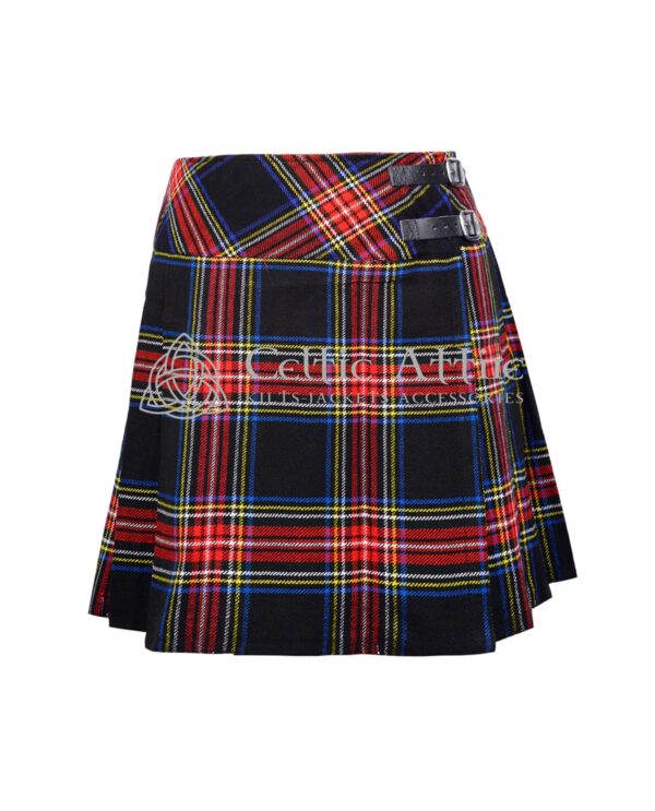 Stewart Black Tartan Women Skirt