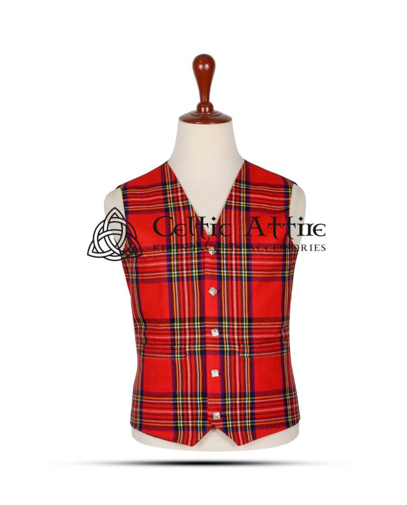 Stewart-Royal-Tartan-Waistcoat Stewart Royal Tartan Waistcoat