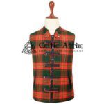 Ulster Red Tartan Punk Rock Waistcoat