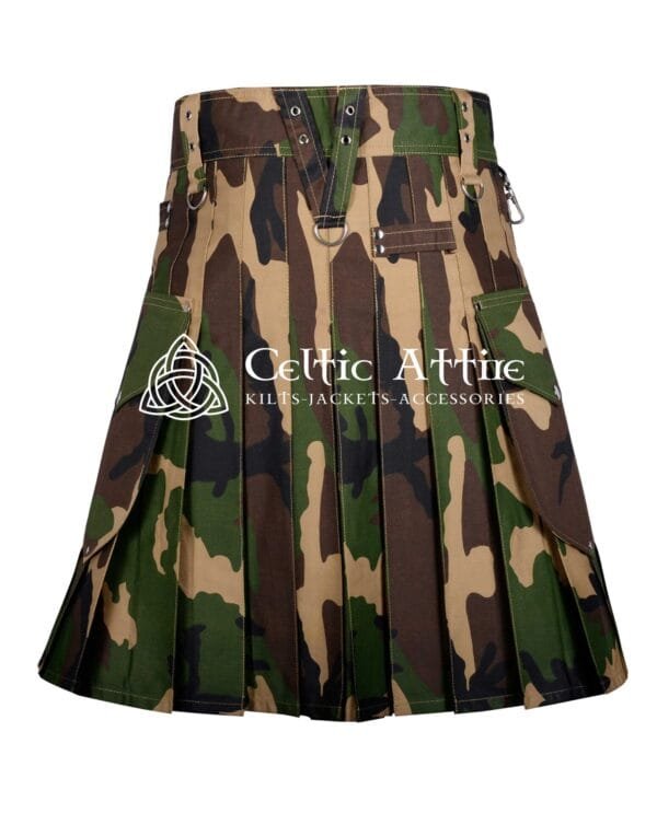 Army Camo Cotton Utility Kilt - Image 3