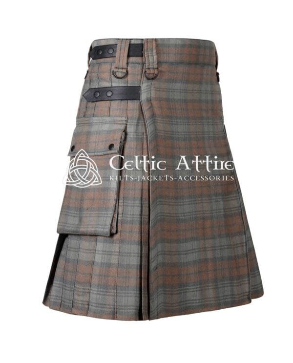 Black Watch Weathered Tartan Utility Kilt - Image 2