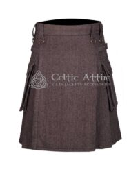 Brown Tweed Utility Kilt