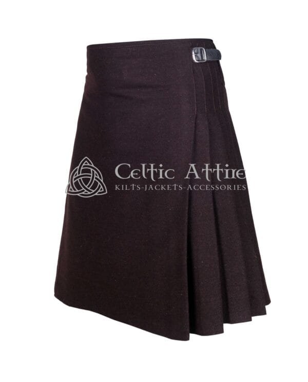 Brown Wool 8 Yard Kilt with Pockets - Image 2