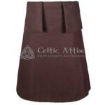 Brown Wool 8 Yard Kilt with Pockets