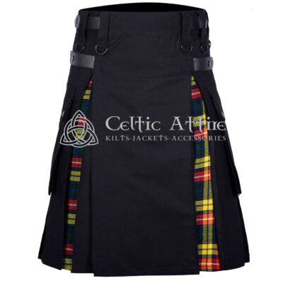 Black Cotton Buchanan Hybrid Utility Kilt