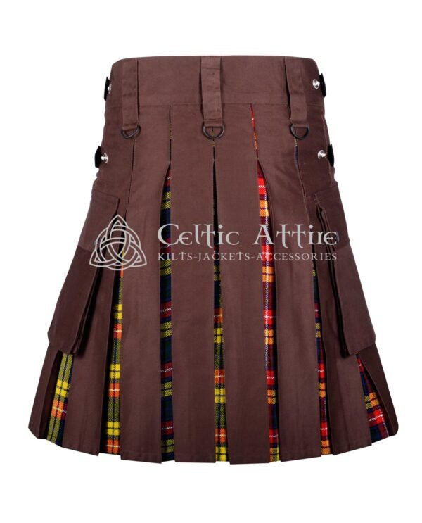 Brown Cotton Buchanan Tartan Hybrid Kilt