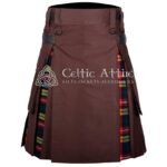 Brown Cotton Buchanan Tartan Hybrid Kilt
