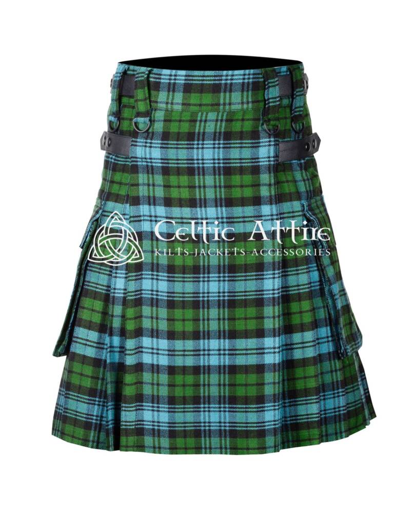 Campbell-Ancient-Tartan-Utility-Kilt-Front-View Campbell Ancient Tartan Utility Kilt