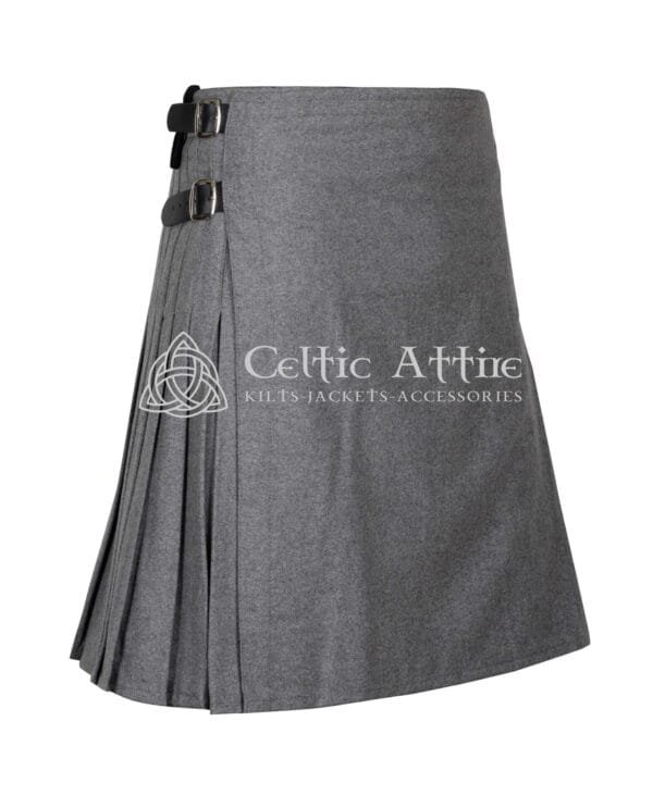 Gray Wool 8 Yard Kilt - Image 2