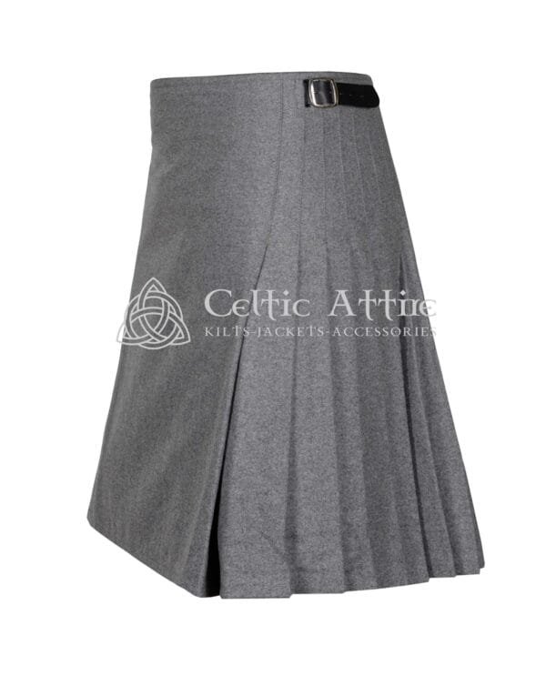 Gray Wool 8 Yard Kilt - Image 3