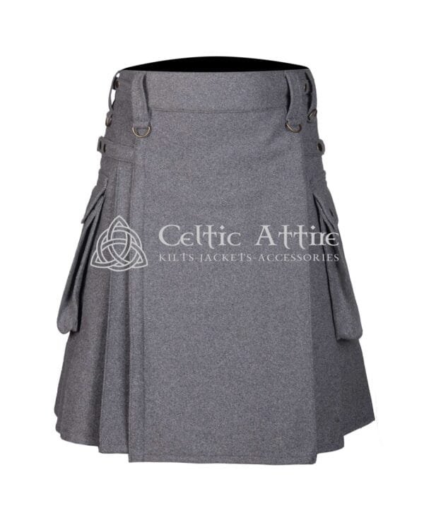 Gray Wool Hybrid Utility Kilt