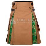 Camel Cotton Irish Hybrid Utility Canvas Kilt