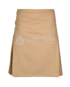Khaki Wool 8 Yard Kilt