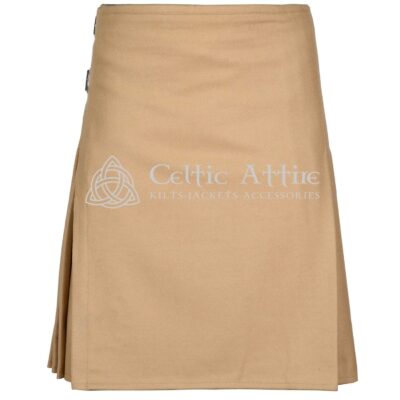 Khaki Wool 8 Yard Kilt