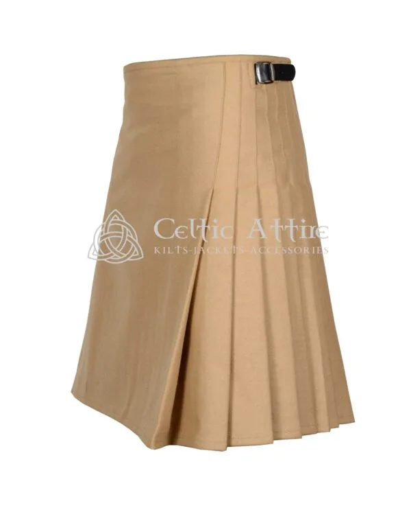 Khaki Wool 8 Yard Kilt - Image 2