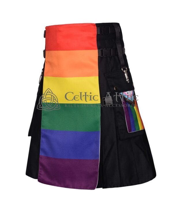 LGBTQ Pride Flag Scottish Hybrid Utility Kilt - Image 2