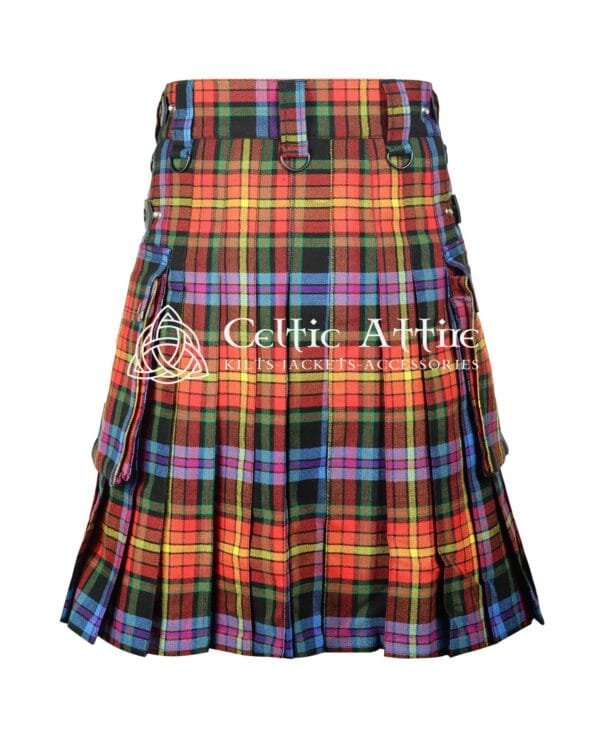 LGBTQ Pride Tartan Utility Kilt - Image 2