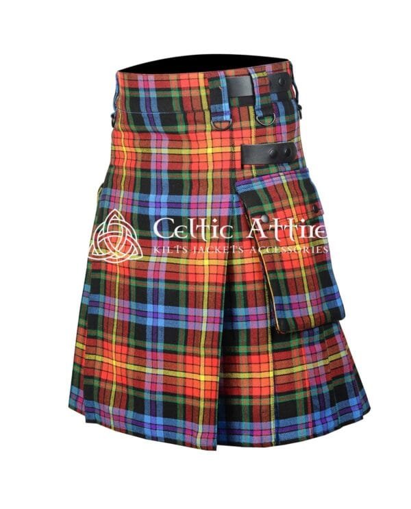 LGBTQ Pride Tartan Utility Kilt - Image 3