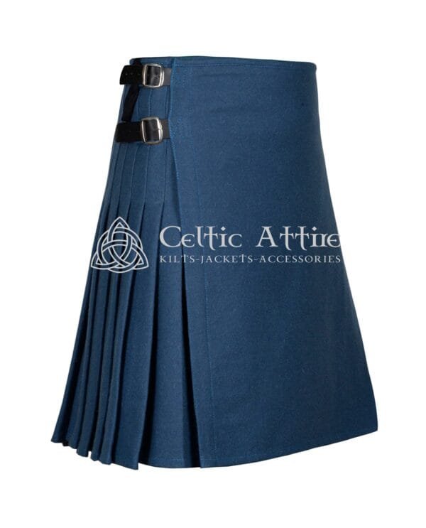 Lovat Blue Wool 8 Yard Kilt - Image 2