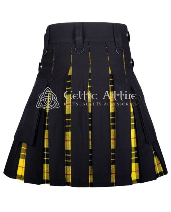 Black Cotton Macleod of Lewis Hybrid Kilt - Image 2