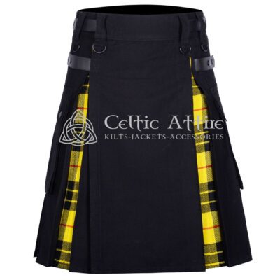 Black Cotton Macleod of Lewis Hybrid Kilt