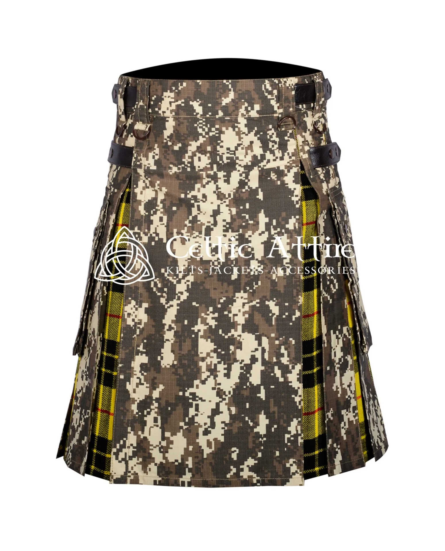 Digital Camo Cotton Macleod of Lewis Tartan Hybrid Kilt 