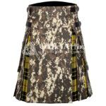 Digital Camo Cotton Macleod of Lewis Tartan Hybrid Kilt