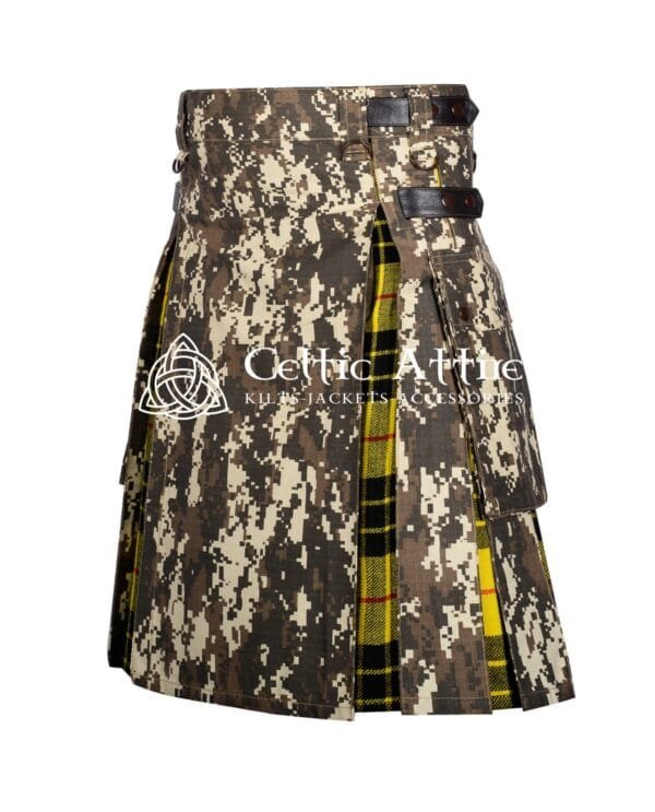 Digital Camo Cotton Macleod of Lewis Tartan Hybrid Kilt - Image 2