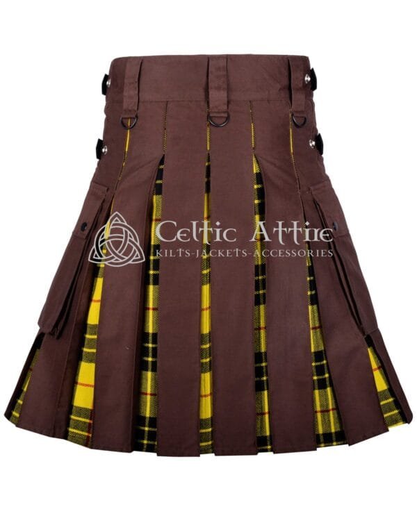 Brown Cotton Macleod of Lewis Tartan Hybrid Kilt - Image 2