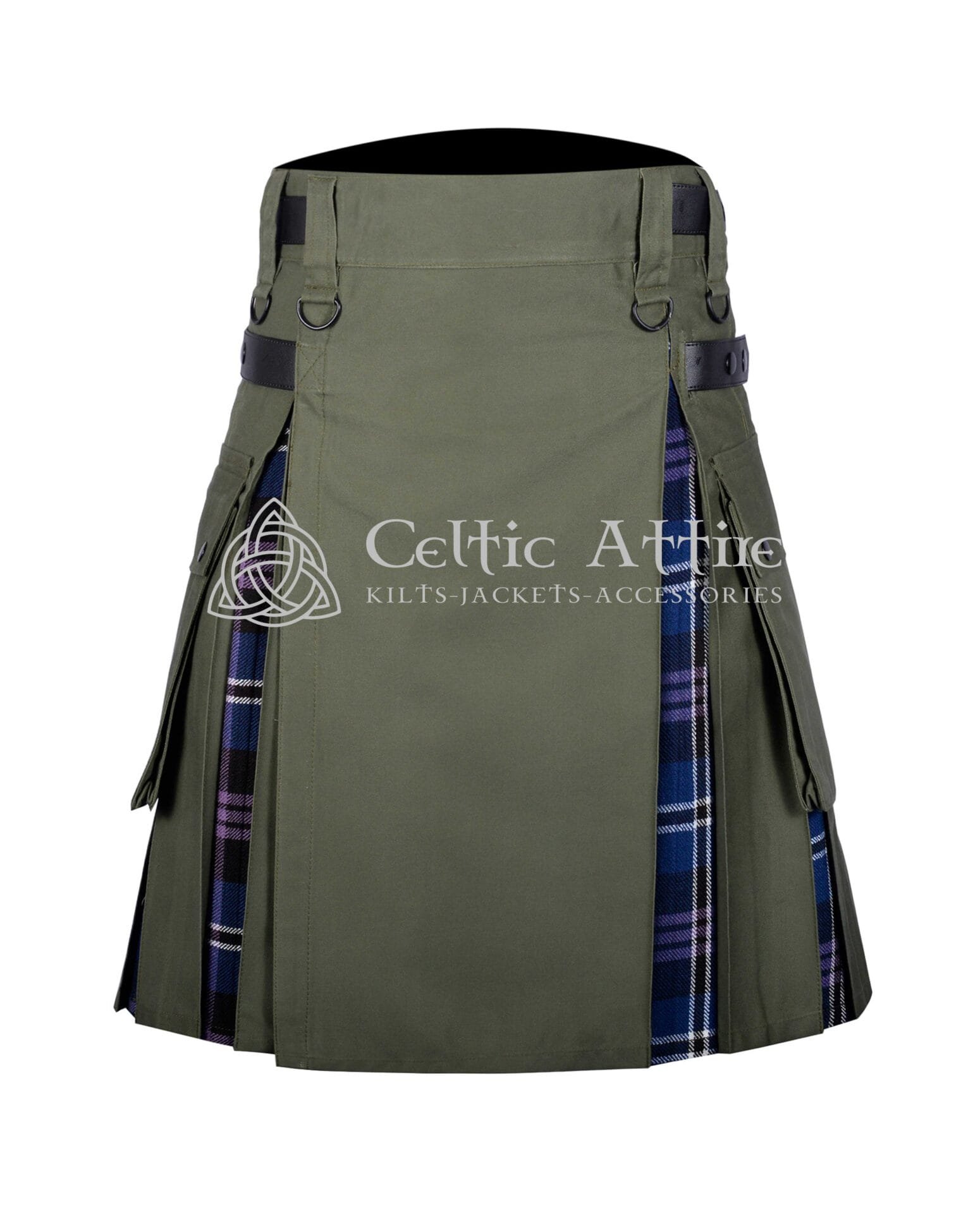 Olive Cotton Heritage of Scotland Tartan Hybrid Kilt