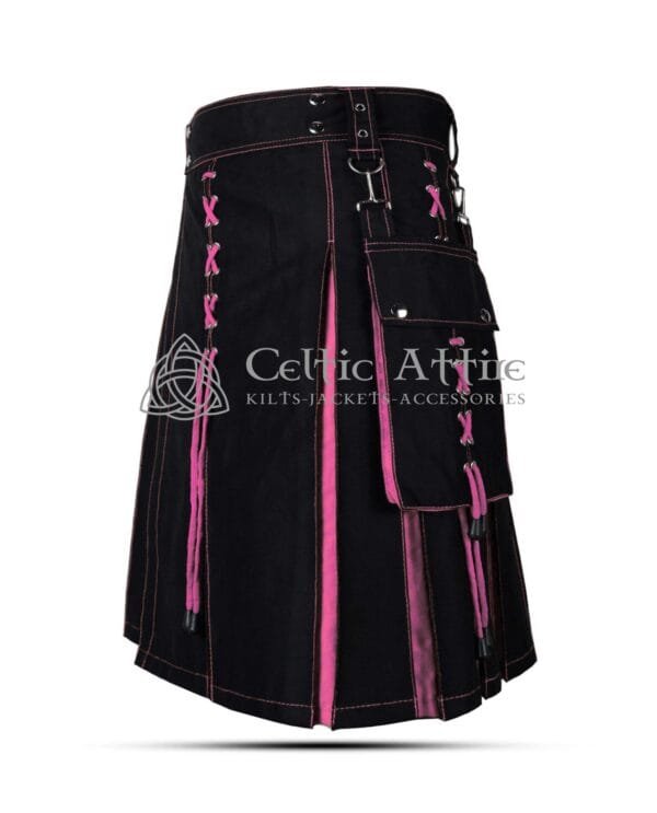 Pink Black Hybrid Kilt - Image 2