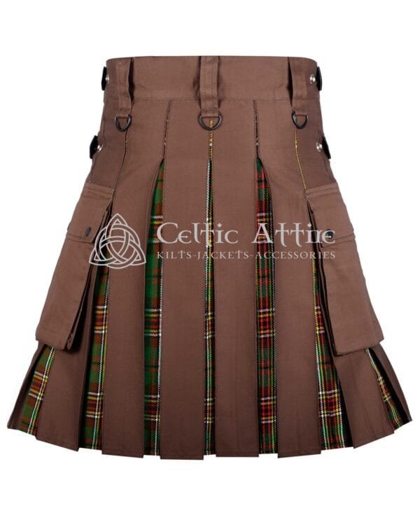 Brown Cotton Tara Murphy Tartan Hybrid Kilt - Image 2