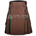 Brown Cotton Tara Murphy Tartan Hybrid Kilt